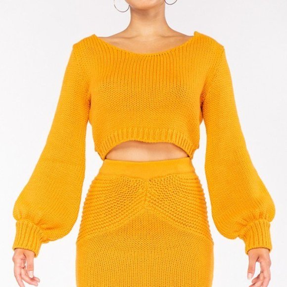 Chunky Sweater Knit Skirt Set - Picture 4 of 4